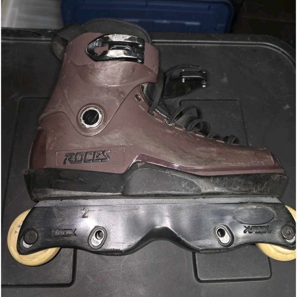 Roces M12 Aggressive Inline Skates Maroon Kaltik Frames Mens Size 9 EU 42 - Picture 5 of 10